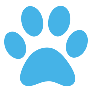 Paw Decal (Baby Blue)